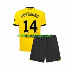 Camisola Borussia Dortmund Niclas Fullkrug 14 Criança Equipamento Primeiro 2023-2024 Manga Curta
